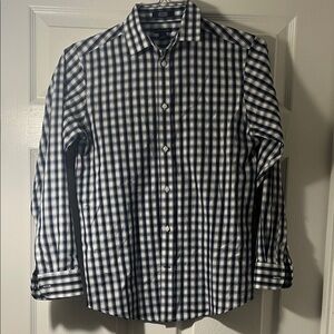 Tommy Hilfiger Navy and White‎ Plaid Shirt